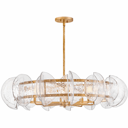 Fredrick Ramond FR41926DA Seraphina Modern Distressed Brass LED Pendant Lighting Fixture