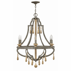 Fredrick Ramond FR42286DIR Cordoba Distressed Iron Chandelier Lamp