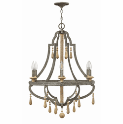 Fredrick Ramond FR42286DIR Cordoba Distressed Iron Chandelier Lamp