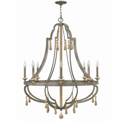 Fredrick Ramond FR42288DIR Cordoba Distressed Iron Ceiling Chandelier