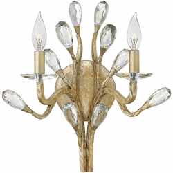 Fredrick Ramond FR46802CPG Eve Crystal Champagne Gold LED Lamp Sconce