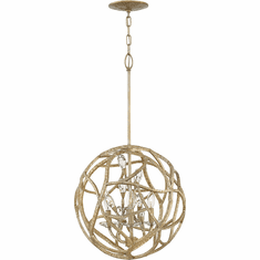 Fredrick Ramond FR46804CPG Eve Champagne Gold 18" Hanging Pendant Lighting