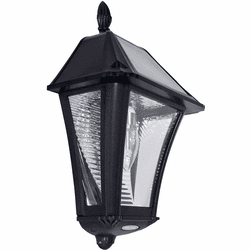 Gama Sonic 105BP250040 Baytown II Modern Black Solar Exterior Wall Lamp