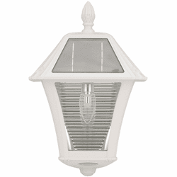 Gama Sonic 105BP250240 Baytown II Modern White Solar Outdoor Wall Lighting