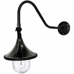 Gama Sonic 119B50044 Plaza Modern Black Solar Outdoor Wall Light Fixture