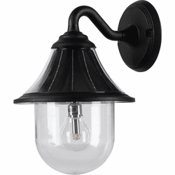 Gama Sonic 123010 Orion Modern Black Solar Outdoor Wall Light Sconce