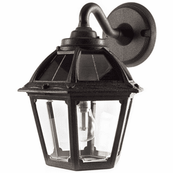 Gama Sonic 177010 Polaris Modern Black Solar Outdoor Wall Light Sconce