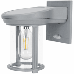 Gama Sonic 1BE40810 Modern Gray Solar Coach Lantern Exterior Wall Lamp (pack of 2)