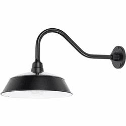 Gama Sonic 224BM50044 Cottage Contemporary Black Barn Outdoor Sconce Lighting