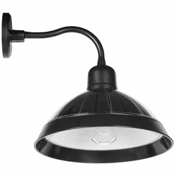 Gama Sonic 225BM50044 Carraige Contemporary Black Barn Outdoor Wall Mounted Lamp