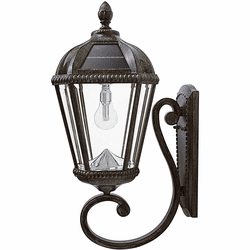 Gama Sonic 98B310 Modern Weathered Solar Bronze LED Outdoor Wall Light Sconce