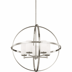 Generation Lighting 3124605-962 Alturas Modern Brushed Nickel 27" Ceiling Pendant Light