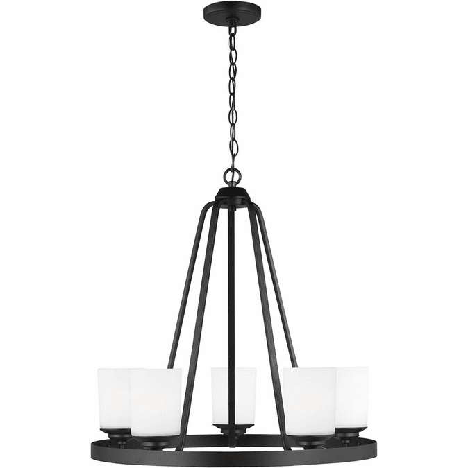 Generation Lighting 3130705-112 Kemal Midnight Black Chandelier Lighting