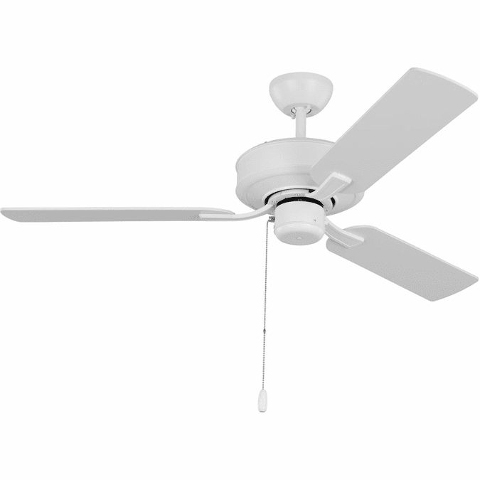 Generation Lighting 3LD48RZW Linden Matte White 48" Home Ceiling Fan