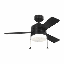 Generation Lighting 3SY44MBKD Syrus Contemporary Midnight Black LED 44" Ceiling Fan