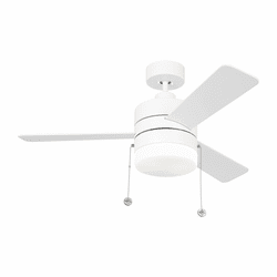 Generation Lighting 3SY44RZWD Syrus Modern Matte White LED 44" Home Ceiling Fan