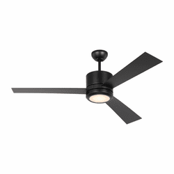 Generation Lighting 3VNR52MBKD-V1 Vision Contemporary Midnight Black LED 52" Home Ceiling Fan