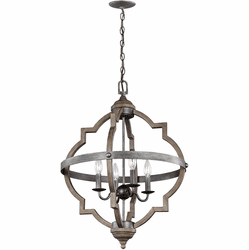 Generation Lighting 5124904-846 Socorro Contemporary Stardust / Cerused Oak 21" Drop Ceiling Lighting