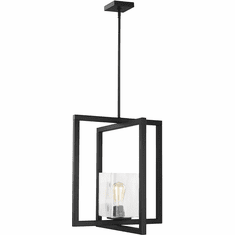 Generation Lighting 5141501-112 Mitte Contemporary Midnight Black 16.5" Hanging Light