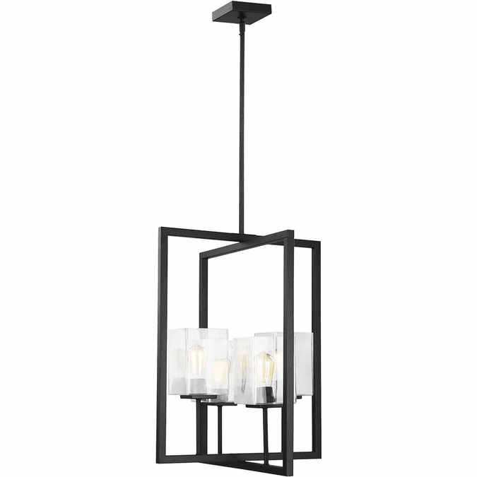 Generation Lighting 5241504-112 Mitte Modern Midnight Black 21" Hanging Light Fixture