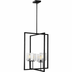 Generation Lighting 5341504-112 Mitte Modern Midnight Black 27" Pendant Lamp