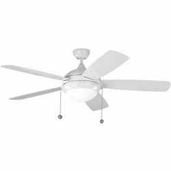 Generation Lighting 5DIW52WHD Discus White LED Indoor / Outdoor 52" Home Ceiling Fan