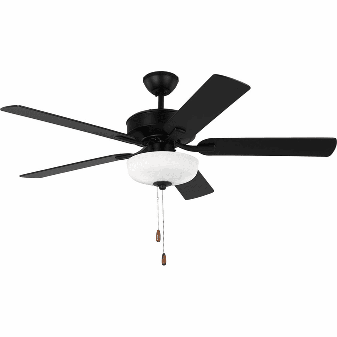 Generation Lighting 5LD52MBKD Linden Midnight Black LED 52" Ceiling Fan