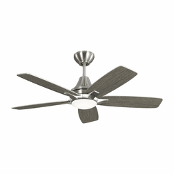 Generation Lighting 5LWDR44BSLGD Lowden Modern Brushed Steel LED 44" Home Ceiling Fan