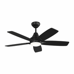 Generation Lighting 5LWDR44MBKD Lowden Contemporary Midnight Black LED 44" Home Ceiling Fan