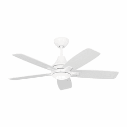 Generation Lighting 5LWDR44RZWD Lowden Modern Matte White LED 44" Home Ceiling Fan
