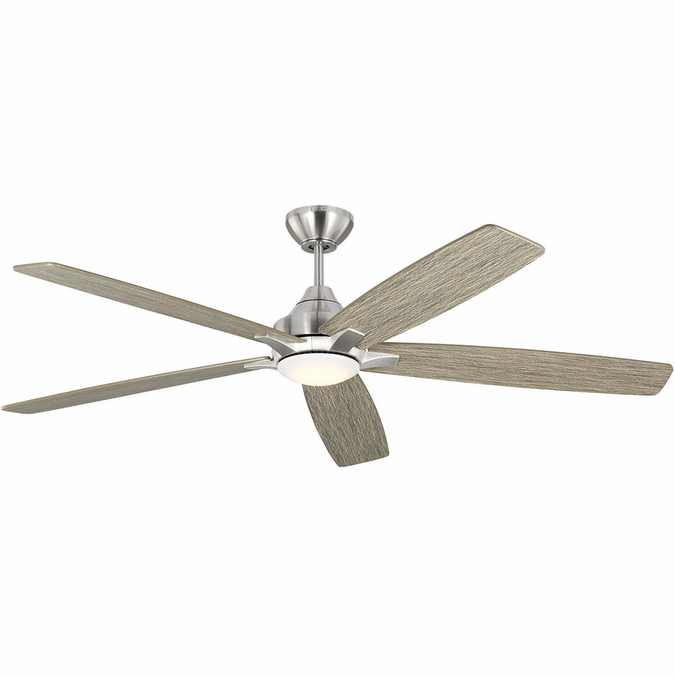 Generation Lighting 5LWDSM60BSLGD Lowden Smart Brushed Steel LED 60" Ceiling Fan