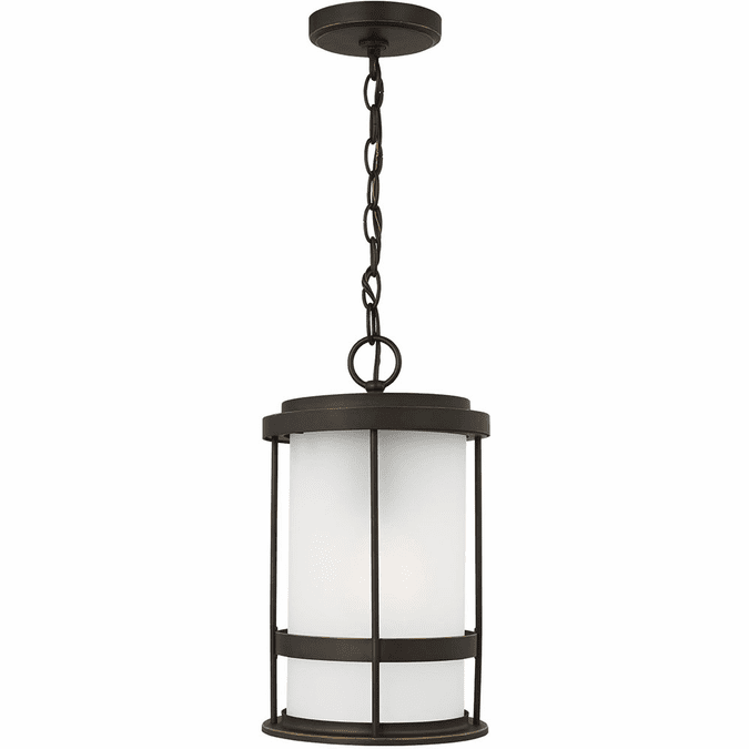 Generation Lighting 6290901-71 Wilburn Modern Antique Bronze Outdoor Mini Ceiling Light Pendant