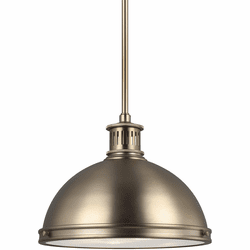 Generation Lighting 65086EN3-848 Pratt Street Metal Modern Satin Brass LED 13" Hanging Pendant Lighting