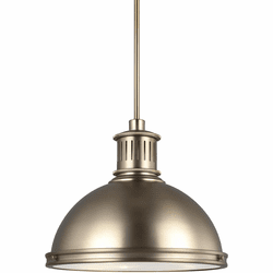 Generation Lighting 65087EN3-848 Pratt Street Metal Modern Satin Brass LED 16" Pendant Light