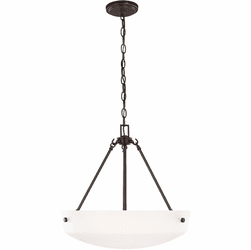 Generation Lighting 6615203EN3-710 Kerrville Contemporary Bronze LED Fluorescent Pendant Light
