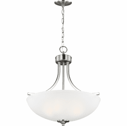 Generation Lighting 6616503EN3-962 Geary Modern Brushed Nickel LED 19" Ceiling Pendant Light