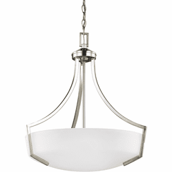 Generation Lighting 6624503EN3-962 Hanford Contemporary Brushed Nickel LED Fluorescent Pendant Hanging Light