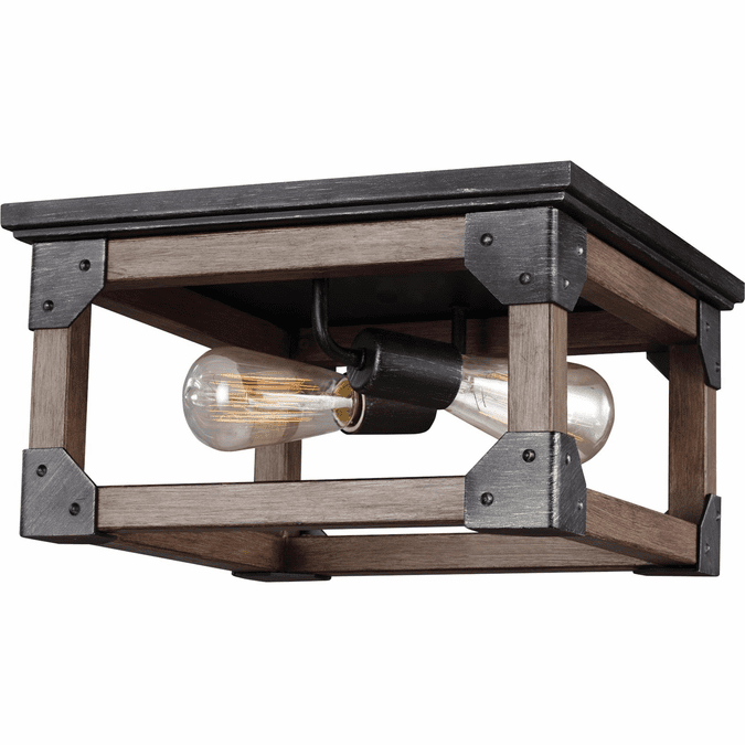 Generation Lighting 7513302-846 Dunning Contemporary Stardust / Cerused Oak Ceiling Light Fixture