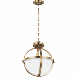 Generation Lighting 7724602EN3-848 Alturas Contemporary Satin Brass LED Pendant Light