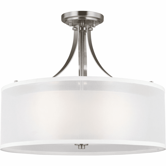 Generation Lighting 7737303EN3-962 Elmwood Park Modern Brushed Nickel LED Flush Mount Light Fixture