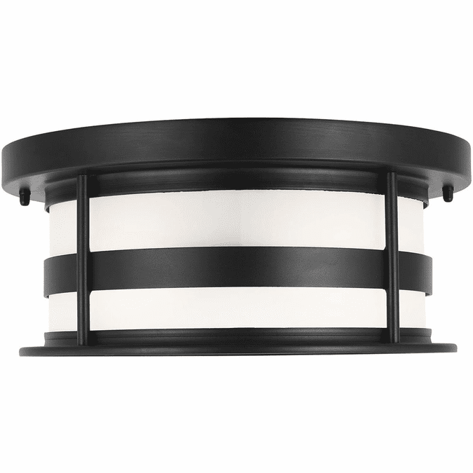 Generation Lighting 7890902-12 Wilburn Contemporary Black Exterior Overhead Light Fixture