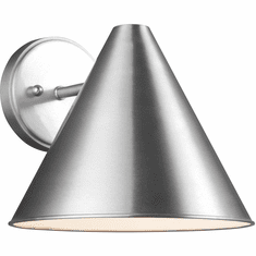 Generation Lighting 8538501EN3-04 Crittenden Contemporary Satin Aluminum LED Outdoor Light Sconce