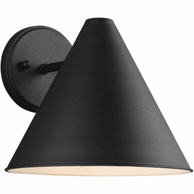 Generation Lighting 8538501EN3-12 Crittenden Contemporary Black LED Exterior Lighting Sconce