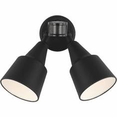 Generation Lighting 8560702PMEN3-12 Flood Light Black LED Exterior Wall Lighting Fixture Photo Cell and Motion Sensor