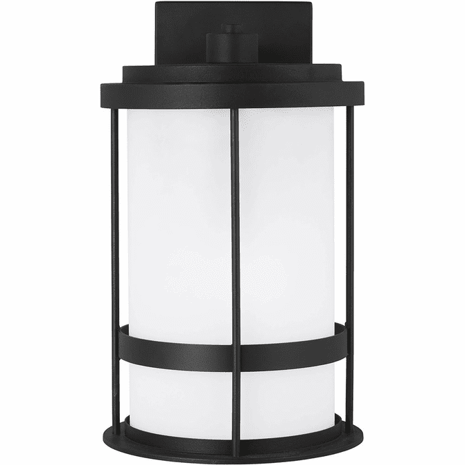 Generation Lighting 8690901D-12 Wilburn Contemporary Black Exterior 8" Wall Sconce