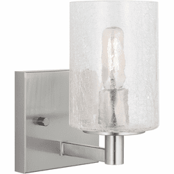Generation Lighting GLV1031EN/BS Parker Contemporary Brushed Steel Wall Sconce Light