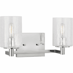 Generation Lighting GLV1032CH Parker Contemporary Chrome 2-Light Bathroom Light