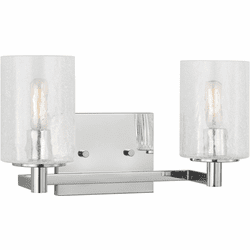 Generation Lighting GLV1032EN/CH Parker Contemporary Chrome 2-Light Bathroom Sconce