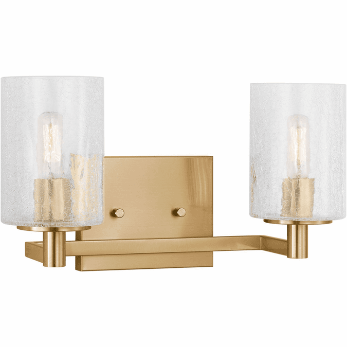 Generation Lighting GLV1032EN/SB Parker Contemporary Satin Bronze 2-Light Bathroom Wall Light Fixture