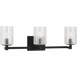 Generation Lighting GLV1033MBK Parker Contemporary Midnight Black 3-Light Vanity Lighting